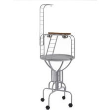 Qhpet Storozde Papağan Sehpası Siyah Dövme