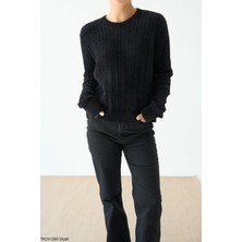 Butik Belvita Desenli Tüylü Kazak