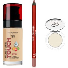 Golden Rose Moisture Touch Liquid Foundation SPF20 No: 113 N... +2 Parça Kozmetik Seti