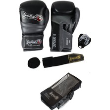 Dragondo Attack 6 Boks Eldiveni Muay Thai Kick Boks Eldiveni Bandaj Dişlik ve Taşıma Çantalı Set