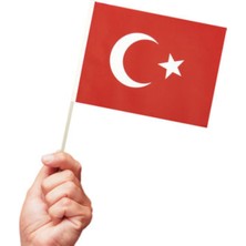 İstoç Parti Büyük Boy Çıtalı Ay Yıldız Baskılı Bayrak 40 Adet