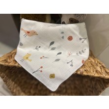 Müslin Bebek Örtüsü Organik %100 Pamuk + %100 Pamuk 1 Adet Ağız Bezi Hediye