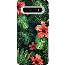 Lelia Samsung Galaxy S10 Uyumlu Baskılı Şeffaf Telefon Kılıfı | Koleksiyon: Floraluxe Botanica