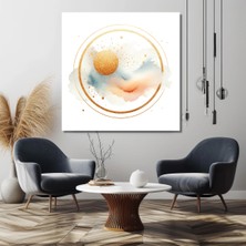 Beta Moda Hub Soyut Bohem Tasarım Ultra Yüksek Çözünürlük Kare Cam Tablo Ev Iş Yeri Ofis Hediyesi Tasarım Tablo