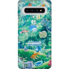 Lelia Samsung Galaxy S10 Uyumlu Baskılı Şeffaf Telefon Kılıfı | Koleksiyon: Aeroglass Mirage