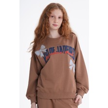 Haykids Kız Çocuk Yazı Baskılı Oversize Bol Paça Alt Üst Eşofman Takımı 6-7-8-9-10 Yaş