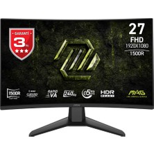 MSI 27 MAG 274CF X24 1920x1080 (FHD) 16:09 CURVE 1500R RAPID VA 240Hz 0.5MS (Min.) FREESYNC PREMIUM GAMING MONITOR