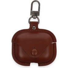 Eco Port Airpods 3 (3.nesil) Çanta Deri Kılıf - Kahverengi