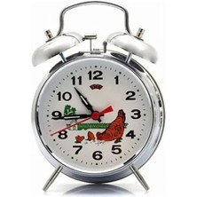 Twin Store Nostaljik Kurmalı Horozlu Çalar Saat Büyük Boy