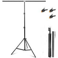 Tianya 150 x 200 cm T Stand Bar Fon Perde Pvc Tutucu Background Backdrop Çekim Standı T-Shape