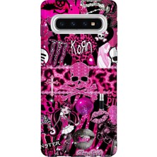 Lelia Samsung Galaxy S10 Uyumlu Baskılı Şeffaf Telefon Kılıfı | Koleksiyon: Chromatica Aura