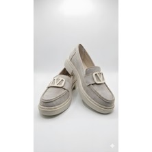 Noliva Kadın Siyah Süet Tokalı Loafer Günlük Rahat Taban Makosen Ayakkabı