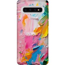 Lelia Samsung Galaxy S10 Uyumlu Baskılı Şeffaf Telefon Kılıfı | Koleksiyon: Pastelbloom Soft Series