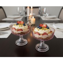 Kachkırhome Cam  Şekerlik Magnolia Kasesi Dondurmalık Ayak ile Birlikte Yükseklik 10CM 180 cc