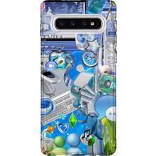 Lelia Samsung Galaxy S10 Uyumlu Baskılı Şeffaf Telefon Kılıfı | Koleksiyon: Aeroglass Mirage