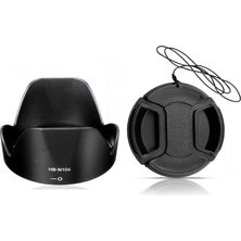 Tianya Nikon D3400 D3500 Af-P 18-55MM Lens Için HB-N106 Parasoley + Lens Kapağı