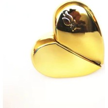 Cosy Club Shop 25ML Yeniden Doldurulabilir Taşınabilir Seyahat Boy Kalp Formlu Altın Cam Boş Parfüm Sprey Şişesi