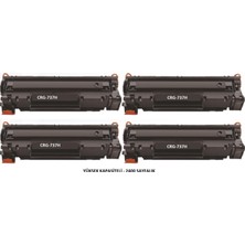 Canon CRG-737H (CRG737H) LBP151, MF211, MF217, MF231, MF237, (4 Adet) 2400 Sayfalık Yüksek Kapasiteli Muadil Toner