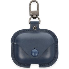 Eco Port Airpods 3 (3.nesil) Çanta Deri Kılıf - Lacivert