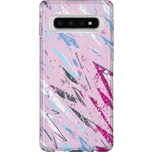 Lelia Samsung Galaxy S10 Uyumlu Baskılı Şeffaf Telefon Kılıfı | Koleksiyon: Colorwave Flux