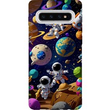 Lelia Samsung Galaxy S10 Uyumlu Baskılı Şeffaf Telefon Kılıfı | Koleksiyon: Cosmicwhisper Skyset