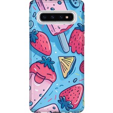 Lelia Samsung Galaxy S10 Uyumlu Baskılı Şeffaf Telefon Kılıfı | Koleksiyon: Snacktoon Delight