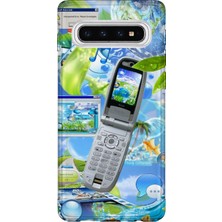 Lelia Samsung Galaxy S10 Uyumlu Baskılı Şeffaf Telefon Kılıfı | Koleksiyon: Aeroglass Mirage