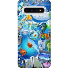 Lelia Samsung Galaxy S10 Uyumlu Baskılı Şeffaf Telefon Kılıfı | Koleksiyon: Aeroglass Mirage