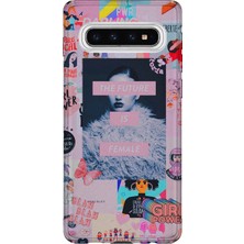 Lelia Samsung Galaxy S10 Uyumlu Baskılı Şeffaf Telefon Kılıfı | Koleksiyon: Queenmode Femme