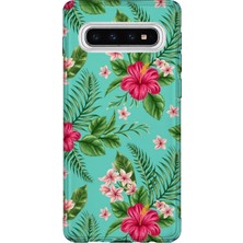 Lelia Samsung Galaxy S10 Uyumlu Baskılı Şeffaf Telefon Kılıfı | Koleksiyon: Floraluxe Botanica