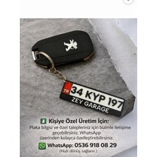 Zey Garage Tuning Kişiye Özel Plaka Anahtarlık - Araba Anahtarlık - Motor Anahtarlık- Araba Süsü - (2 Adet)