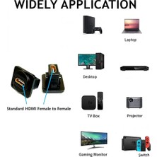 HDMI Düz D Tipi Panel Montaj Adaptörü Konektörü Genişletici Soket Serisi D-Tipi HDMI Bağlayıcı Dişi - Dişi Vidalı Glod Kaplama Konnektör