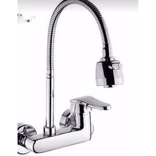 Armatür Dünyası Viosa Armatür Armatür Duvardan Döner Borulu Mutfak Evye Aplike Bataryası