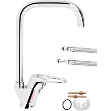 Fulcie Musluk Sıcak Soğuk Çift Su Girişli Köşe Borulu