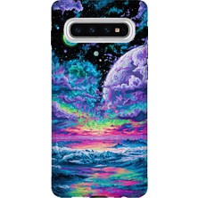 Lelia Samsung Galaxy S10 Uyumlu Baskılı Şeffaf Telefon Kılıfı | Koleksiyon: Cosmicwhisper Skyset