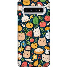 Lelia Samsung Galaxy S10 Uyumlu Baskılı Şeffaf Telefon Kılıfı | Koleksiyon: Kawaiimilk Dreamies