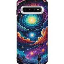 Lelia Samsung Galaxy S10 Uyumlu Baskılı Şeffaf Telefon Kılıfı | Koleksiyon: Cosmicwhisper Skyset