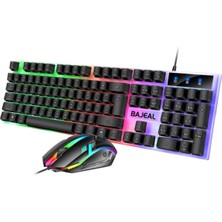 Maxgo 3111 Bajeal Işıklı Q Klavye - Mouse - Rgb Aydınlatmalı Türkçe Klavye- Oyuncu Klavyesi