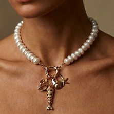 THEIA GemWorks Vial - Disk Barok İnci Kolye