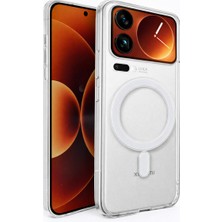 Vissona Redmi 17 Pro Max Uyumlu Kamera Korumalı Magsafe Wireless Şarj Özellikli Lüks Şeffaf Silikon Telefon Kılıfı
