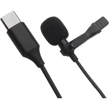 Eco Port Type-C 2 Metre Double Mikrofon - Siyah