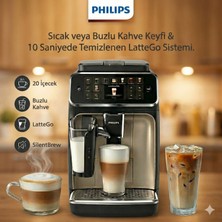 Philips 20 Çeşit Sıcak Soğuk Kahve Seçeneği Lattego Süt Köpürtücü Espresso Latte Cappuccino ve Americano Için Tek Tuşla Çözüm