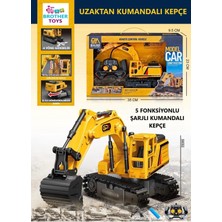 Brother Toys Uzaktan Kumandalı 5 Fonksiyon Şarjlı 360 Derece Dönebilen Kepçe Oyuncak Dozer Ekskavatör 30 Cm.