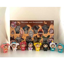 Admay Labubu Figür Seti 8’li – The Monsters Serisi | Sevimli Kostümlü Koleksiyon 8 Li ( 7-8 cm )