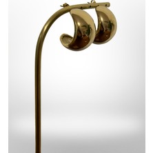 Versein Atelier Yarım Ay Şeklinde Gold Küpe