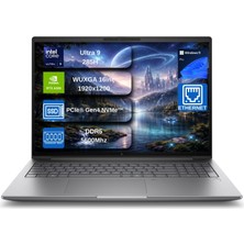 Hp Zbook 8 G1I Ultra 9 285H 32GB Ddr5 512GB SSD 4GB/RTXA500 16" Wuxga 300 Nit Windows 11 Pro Taşınabilir Iş Istasyonu+Mouse Hediyeli WB30HJESDNG02