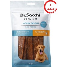 Dr.Sacchi Premium Dr. Sacchi Tavuk Kuru Kesim Jerky Köpek Ödülü 100 gr x 4 Adet