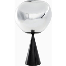 Tom Dixon Melt Fat LED Heykelsi Dekoratif Tasarım Masa Lambası, Siyah