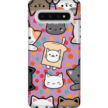 Lelia Samsung Galaxy S10 Uyumlu Baskılı Şeffaf Telefon Kılıfı | Koleksiyon: Pawprint Stories