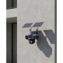 Shopwave Çift Solar Panelli 4g Kablosuz Ip Güvenlik Kamerası 9mp ve Hareket Takipli